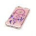 LED Flash Incoming Call Transparent Diamond Purple Dreamcatcher TPU Blink Back Case Cover for iPhone 6 / 6s