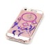 LED Flash Incoming Call Transparent Diamond Purple Dreamcatcher TPU Blink Back Case Cover for iPhone SE / 5 / 5s