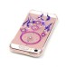 LED Flash Incoming Call Transparent Diamond Purple Dreamcatcher TPU Blink Back Case Cover for iPhone SE / 5 / 5s