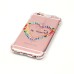 LED Flash Incoming Call Transparent Diamond Rainbow-colored Heart TPU Blink Back Case Cover for iPhone 6 / 6s