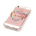 LED Flash Incoming Call Transparent Diamond Rainbow-colored Heart TPU Blink Back Case Cover for iPhone SE / 5 / 5s