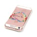 LED Flash Incoming Call Transparent Diamond Rainbow-colored Heart TPU Blink Back Case Cover for iPhone SE / 5 / 5s