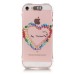 LED Flash Incoming Call Transparent Diamond Rainbow-colored Heart TPU Blink Back Case Cover for iPhone SE / 5 / 5s