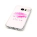 LED Flash Incoming Call Transparent Diamond Sexy Mouth TPU Blink Back Case Cover for Samsung Galaxy S7 Edge