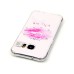 LED Flash Incoming Call Transparent Diamond Sexy Mouth TPU Blink Back Case Cover for Samsung Galaxy S7 Edge