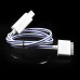 LED Visible Blue USB Charge Sync Cable for iPhone iPad iPod - White