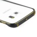 LOVE MEI 0.7 mm Dual Colors Metal Aluminium Bumper Case for Samsung Galaxy S6 Edge - Black/Gold