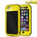 LOVE MEI Specialized Waterproof Shockproof Dustproof Aluminum Alloy Hard Case for iPhone 6 Plus - Yellow