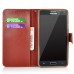 Lace Magnetic Flip Leather Case with Strap and Card Slots for Samsung Galaxy Note 4 - Black