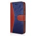 Lace Magnetic Flip Leather Case with Strap and Card Slots for Samsung Galaxy Note 4 - Dark Blue
