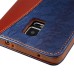 Lace Magnetic Flip Leather Case with Strap and Card Slots for Samsung Galaxy Note 4 - Dark Blue