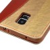 Lace Magnetic Flip Leather Case with Strap and Card Slots for Samsung Galaxy Note 4 - Gold