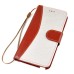 Lace Magnetic Flip Leather Case with Strap and Card Slots for Samsung Galaxy Note 4 - White