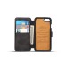 Lambskin PU Leather Stitching Stand Flip Built-in Card Slot Case Cover for iPhone 7 - Black