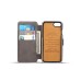 Lambskin PU Leather Stitching Stand Flip Built-in Card Slot Case Cover for iPhone 7 - Grey