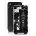 Leather Back Cover For iPhone 4S - Black