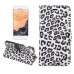 Leopard Design Magnetic Stand Flip Leather Case for iPhone 7 - White