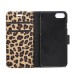 Leopard Design Magnetic Stand Flip Leather Case for iPhone 7 - Yellow