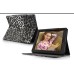 Leopard Pattern Folio Stand Leather Case For iPad 2 / 3 / 4 - Black