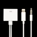 Lightning 8-Pin To 30-Pin Cable With Audio Converter Adapter For iPhone 5 iPad Mini iPod Touch 5 - White