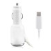 Lightning 8 Pin Universal Car Charger Adapter For iPhone 5C iPhone 5S iPhone 5 iPod Touch 5 - White