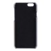 Linen Design Card Slot Holder Back Case Cover for iPhone 6/6s Plus - Black