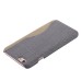 Linen Design Card Slot Holder Back Case Cover for iPhone 6/6s Plus - Grey