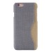 Linen Design Card Slot Holder Back Case Cover for iPhone 6/6s Plus - Grey