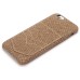 Linen Design Pocket Card Slot Holder Back Case Cover for iPhone 6 / 6s - Orange