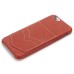 Linen Design Pocket Card Slot Holder Back Case Cover for iPhone 6 / 6s - Red