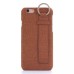 Linen Design With Hanging Ring Back Case Cover for iPhone 6/6s - Brown