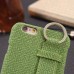 Linen Design With Hanging Ring Back Case Cover for iPhone 6/6s - Green