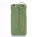 Linen Design With Hanging Ring Back Case Cover for iPhone 6/6s Plus - Green