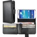 Litchi Grain Magnetic Wallet Style Leather Case with Card Slot Holder for Samsung Galaxy S4 i9500 - Black