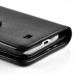 Litchi Grain Magnetic Wallet Style Leather Case with Card Slot Holder for Samsung Galaxy S4 i9500 - Black