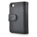 Litchi Grain Magnetic Wallet Style Leather Case with Card Slot Holder for iPhone 4 iPhone 4S - Black