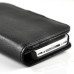 Litchi Grain Magnetic Wallet Style Leather Case with Card Slot Holder for iPhone 4 iPhone 4S - Black