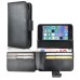 Litchi Grain Magnetic Wallet Style Leather Case with Card Slot Holder for iPhone 5c - Black