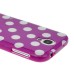 Lively Dual-Color Spots Style TPU Case For Samsung Galaxy S4 i9500 - Purple / White