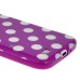 Lively Dual-Color Spots Style TPU Case For Samsung Galaxy S4 i9500 - Purple / White