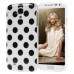 Lively Dual-Color Spots Style TPU Case For Samsung Galaxy S4 i9500 - White / Black