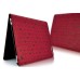 Lucky Bear Folio Stand Leather Case Cover For iPad 2 / 3 / 4 - Red