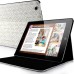 Lucky Bear Leather Folio Case Stand Cover For iPad 2 / 3 / 4 - White