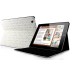 Lucky Bear Leather Folio Case Stand Cover For iPad 2 / 3 / 4 - White