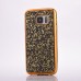 Luxury Bling Rhinestone Transparent Clear TPU Back Case Cover for Samsung Galaxy S7 G930 - Black/Gold