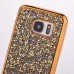 Luxury Bling Rhinestone Transparent Clear TPU Back Case Cover for Samsung Galaxy S7 G930 - Black/Gold