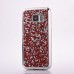 Luxury Bling Rhinestone Transparent Clear TPU Back Case Cover for Samsung Galaxy S7 G930 - Red/Silver