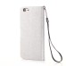 Luxury Bling Rhinestone and Golden Metal Pattern Magnetic Stand Leather Case with Card Slot for iPhone 6 4.7 inch - Silver