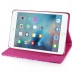 Luxury Bright  PU Leather Case Stand Smart Cover For Apple iPad Mini 4 - Magenta