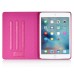 Luxury Bright  PU Leather Case Stand Smart Cover For Apple iPad Mini 4 - Magenta